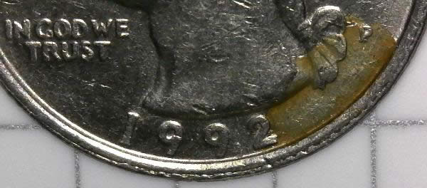 1992-P-Washington-Quarter-With-Collar-Clash-Walmart-Change-From-Purchase
